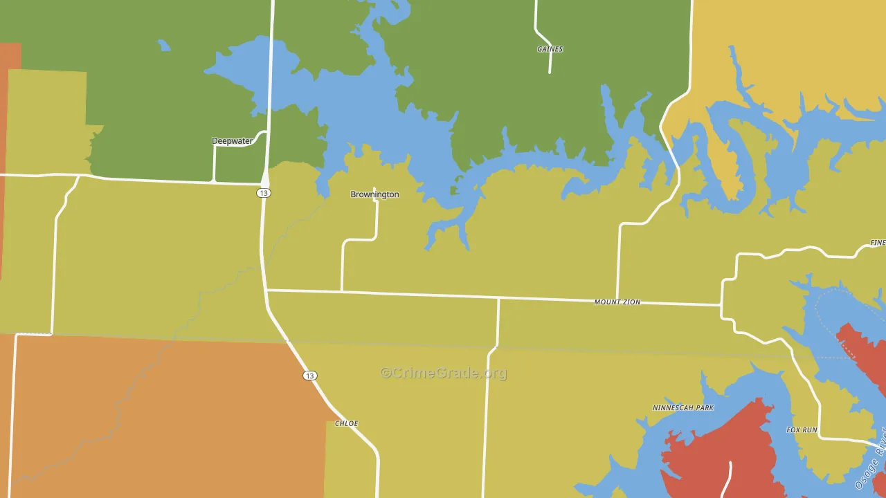 64740, MO Map of Drug-Related Crime Rates