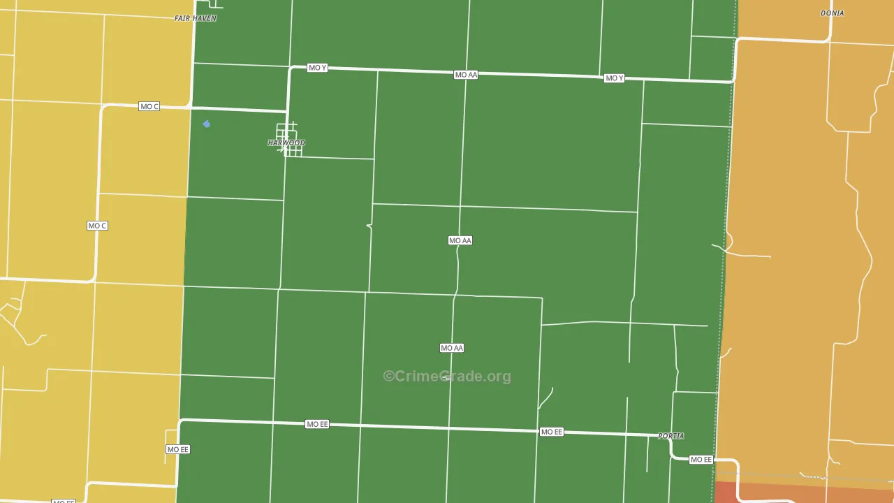 64750, MO Map of Drug-Related Crime Rates