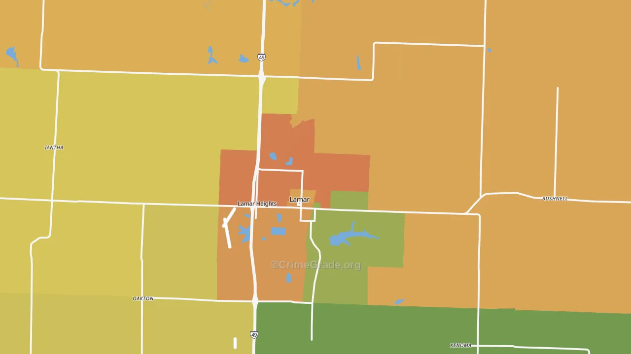 64759, MO Map of Drug-Related Crime Rates