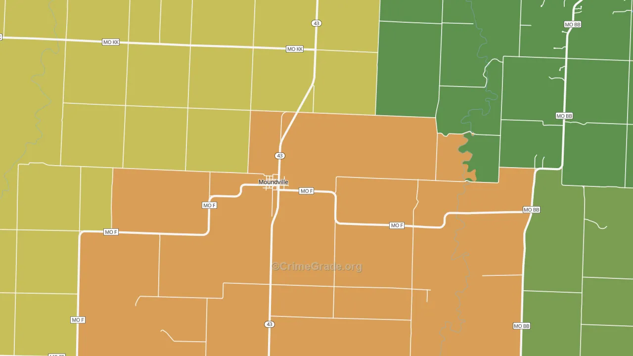 64771, MO Map of Drug-Related Crime Rates