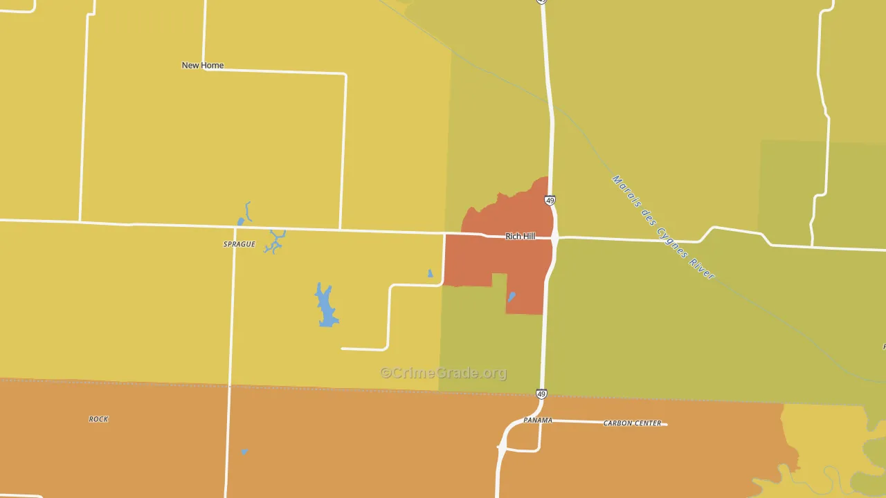 64779, MO Map of Drug-Related Crime Rates