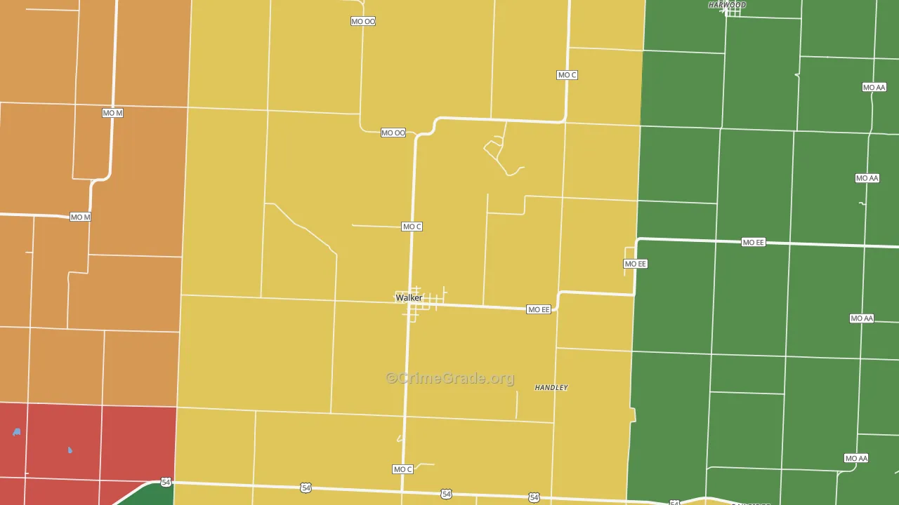 64790, MO Map of Drug-Related Crime Rates