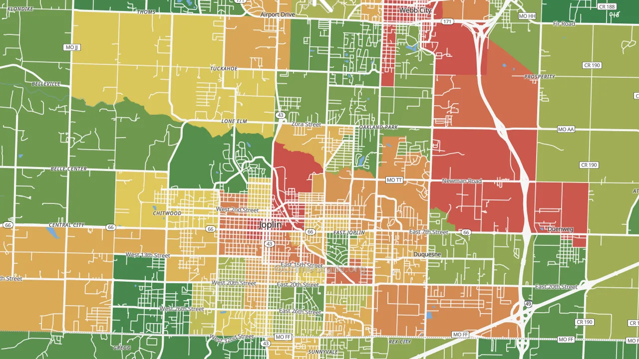 64801, MO Map of Drug-Related Crime Rates