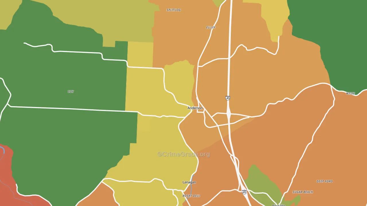 64831, MO Map of Drug-Related Crime Rates