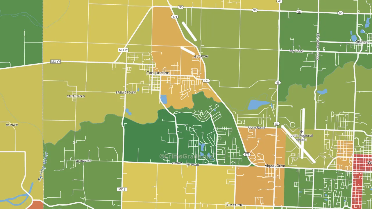 64834, MO Map of Drug-Related Crime Rates