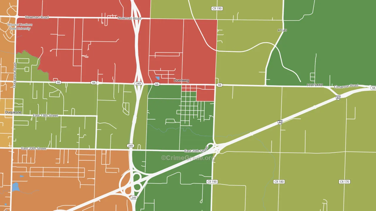 64841, MO Map of Drug-Related Crime Rates