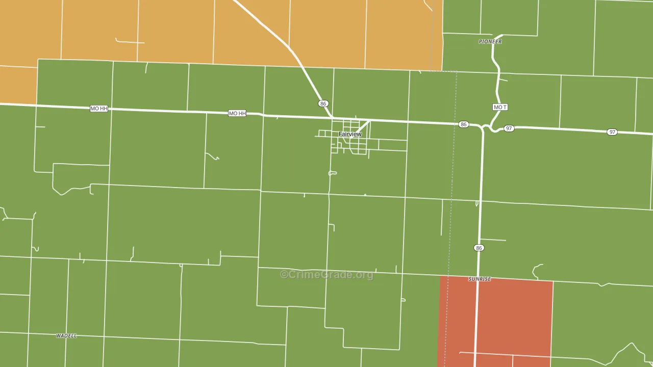 64842, MO Map of Drug-Related Crime Rates