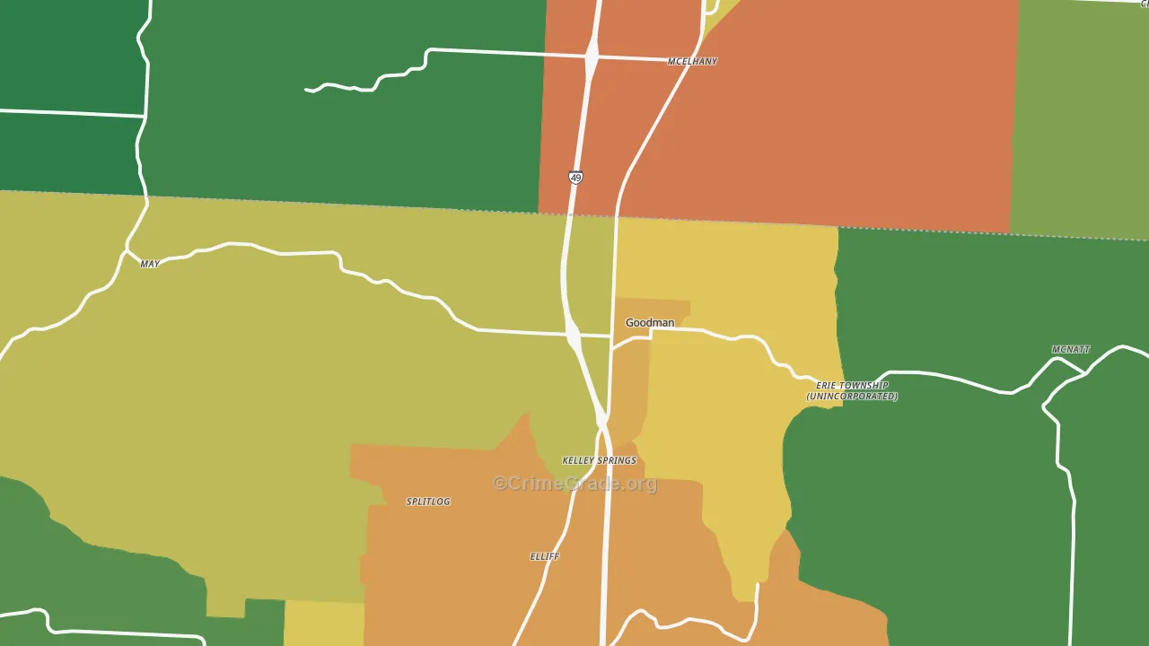64843, MO Map of Drug-Related Crime Rates