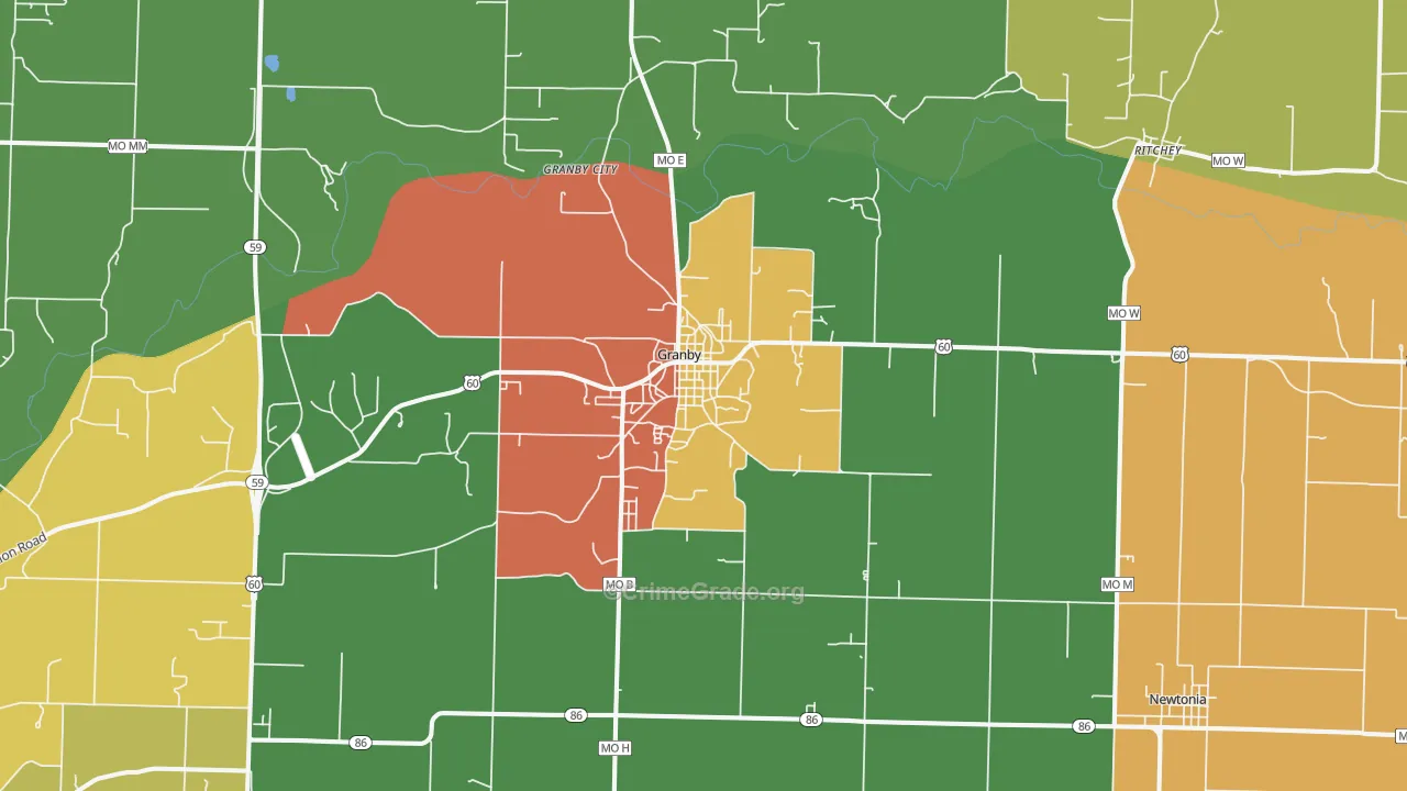 64844, MO Map of Drug-Related Crime Rates