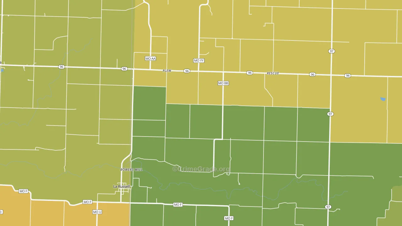 64848, MO Map of Drug-Related Crime Rates