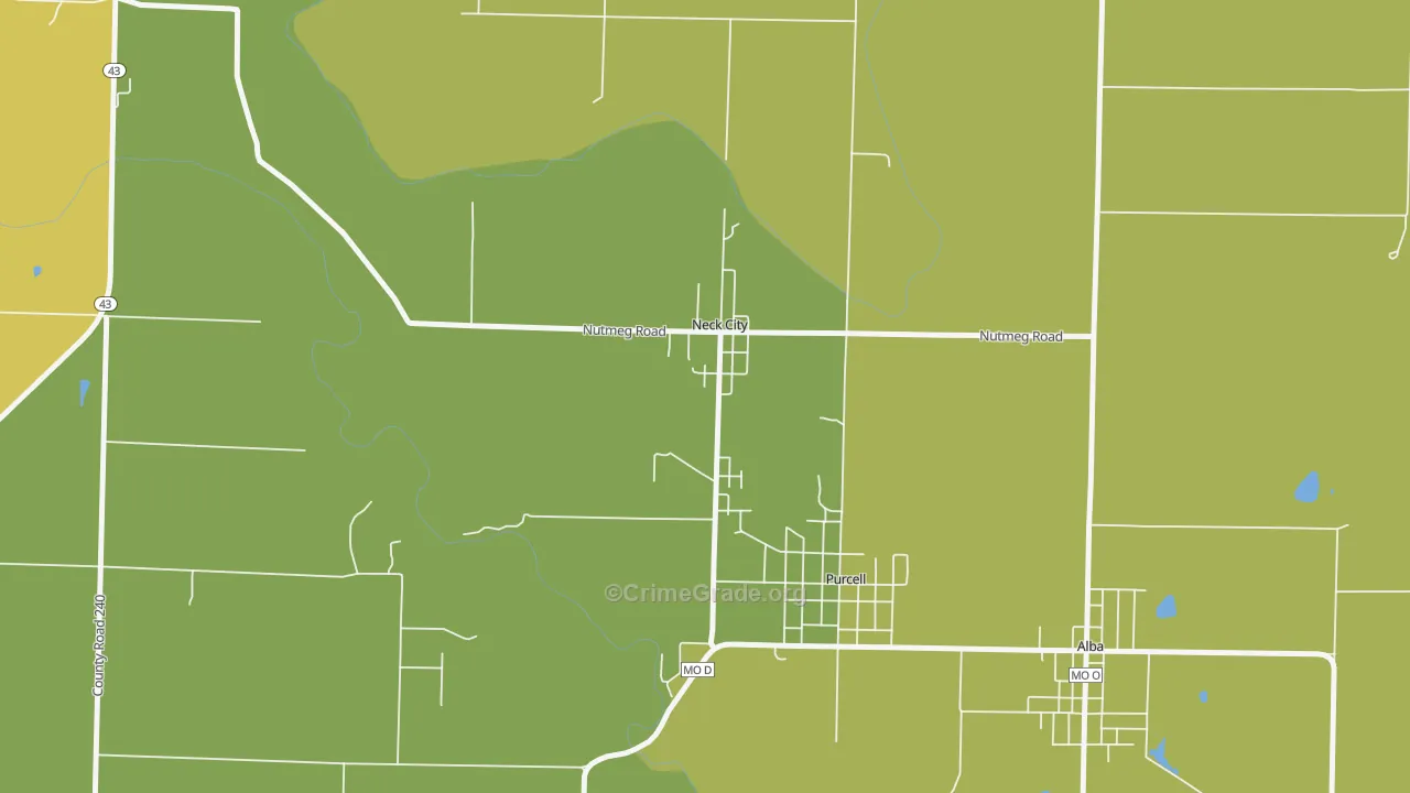 64849, MO Map of Drug-Related Crime Rates