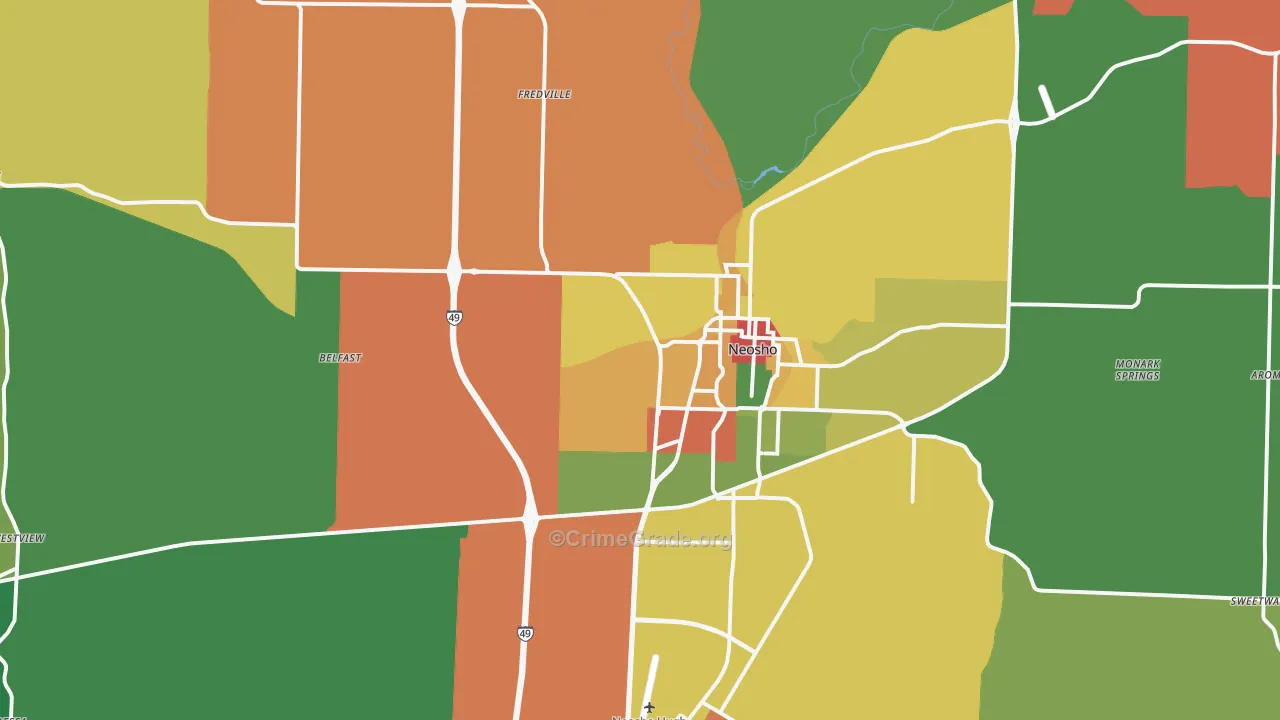 64850, MO Map of Drug-Related Crime Rates