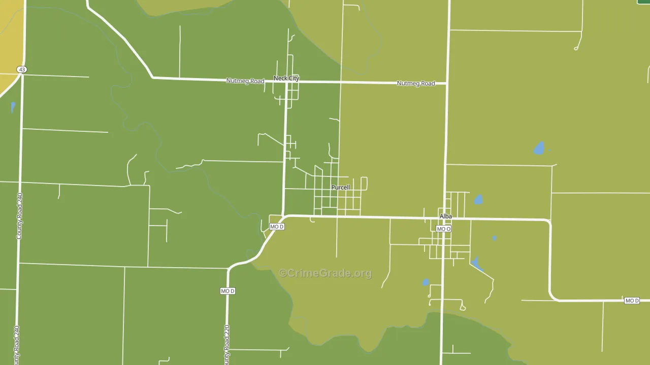 64857, MO Map of Drug-Related Crime Rates