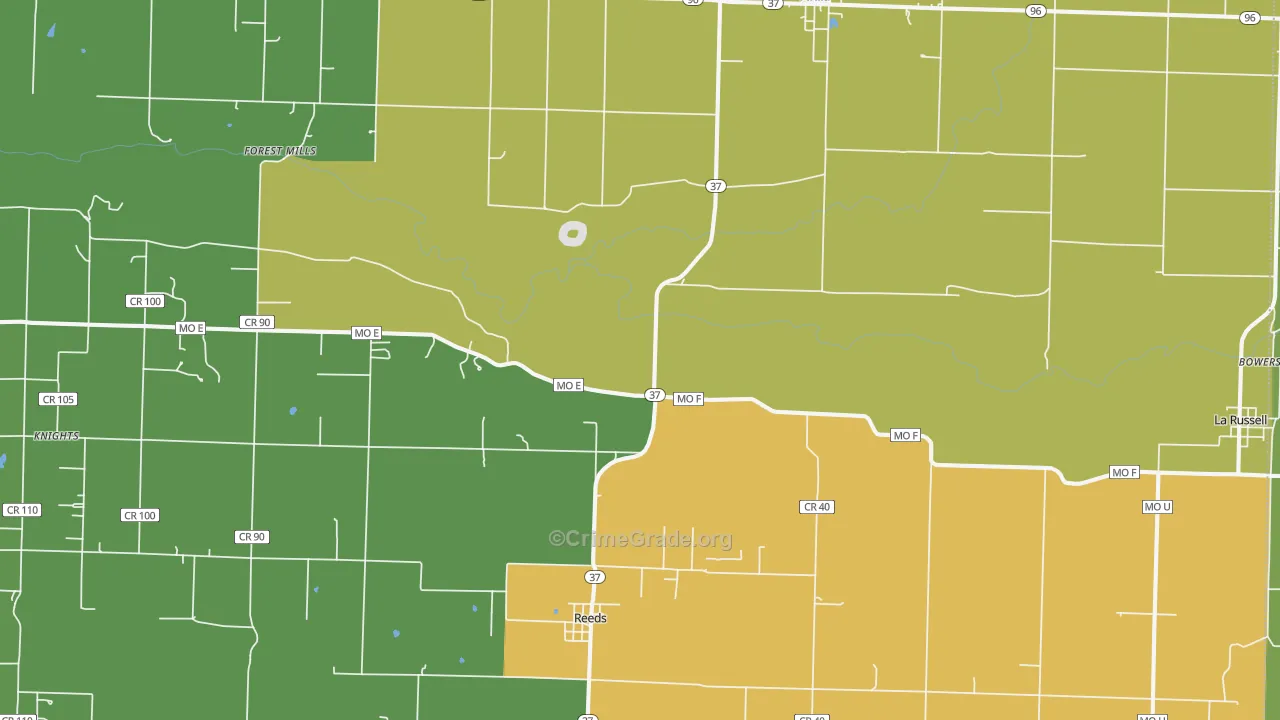 64859, MO Map of Drug-Related Crime Rates