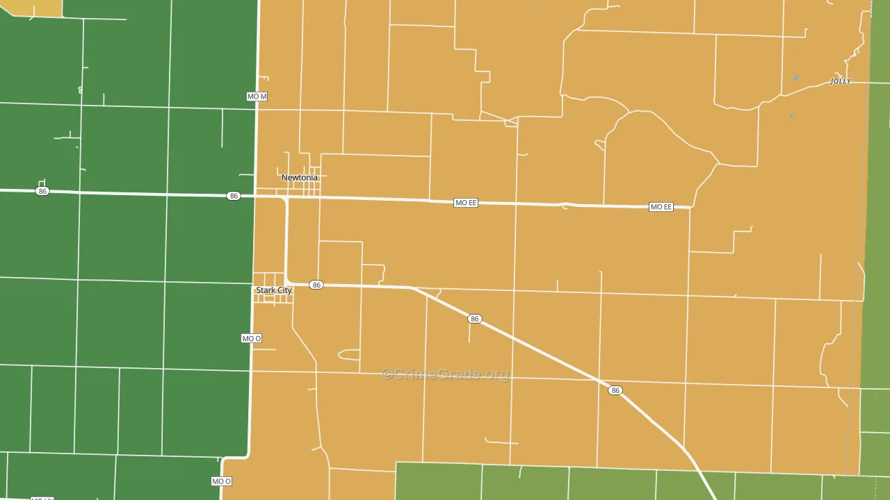 64866, MO Map of Drug-Related Crime Rates