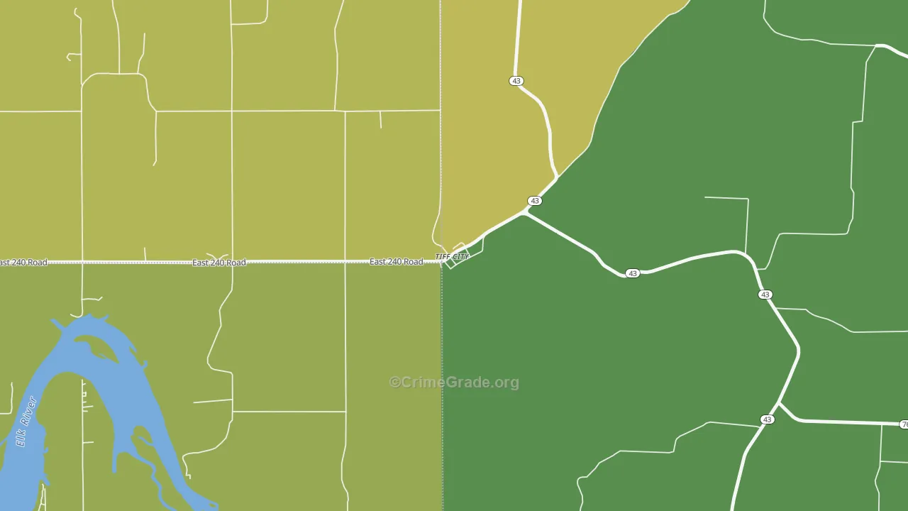 64868, MO Map of Drug-Related Crime Rates