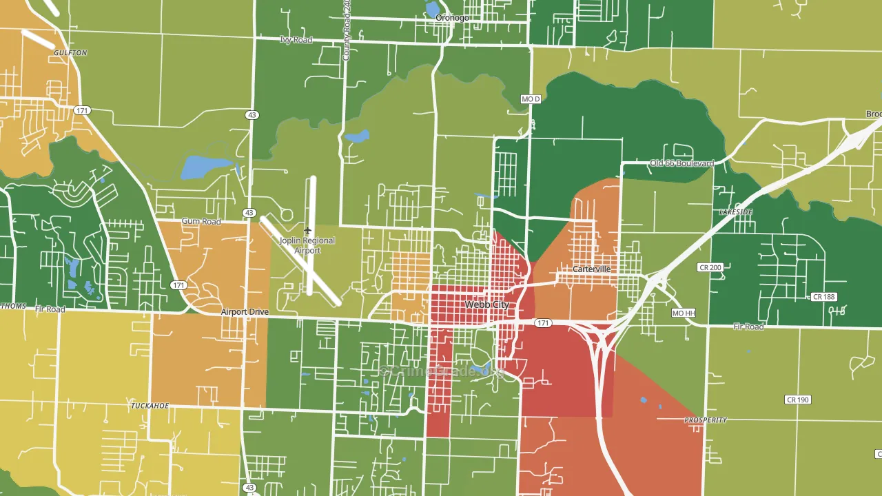 64870, MO Map of Drug-Related Crime Rates
