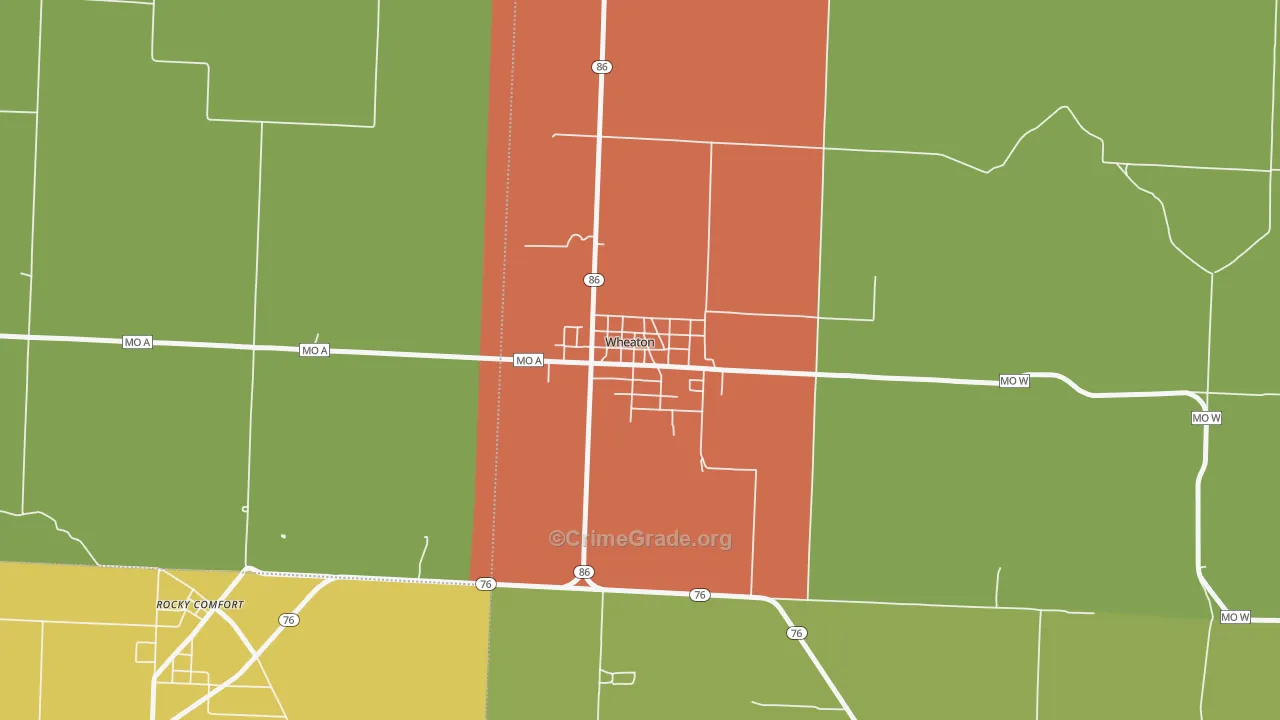 64874, MO Map of Drug-Related Crime Rates