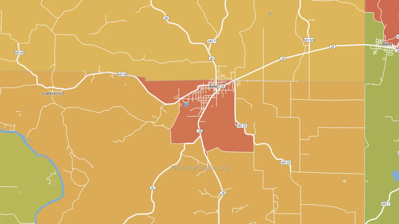 65013, MO Map of Drug-Related Crime Rates