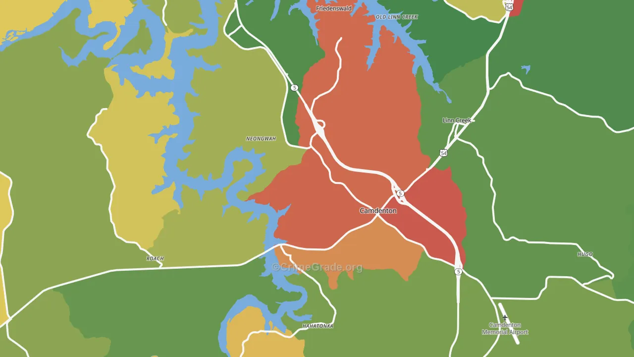 65020, MO Map of Drug-Related Crime Rates