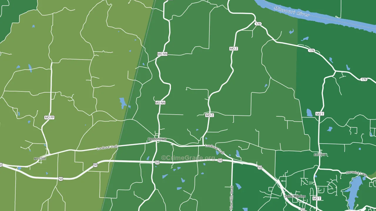 65023, MO Map of Drug-Related Crime Rates