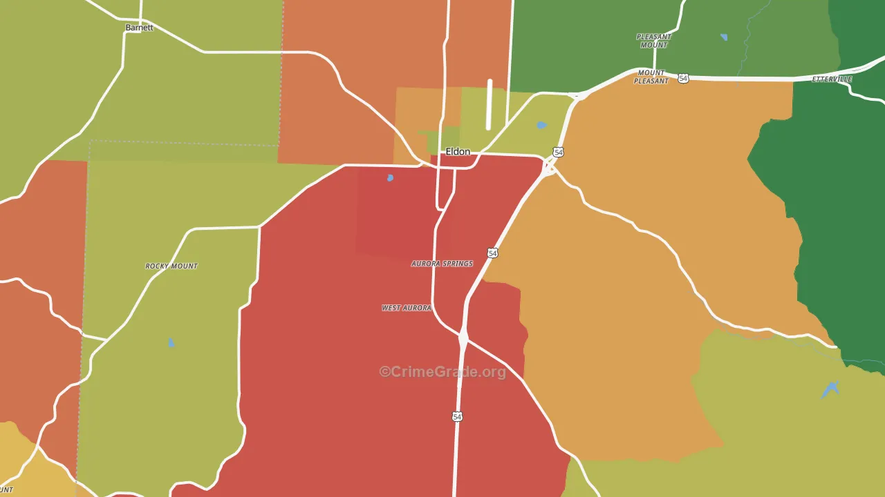 65026, MO Map of Drug-Related Crime Rates