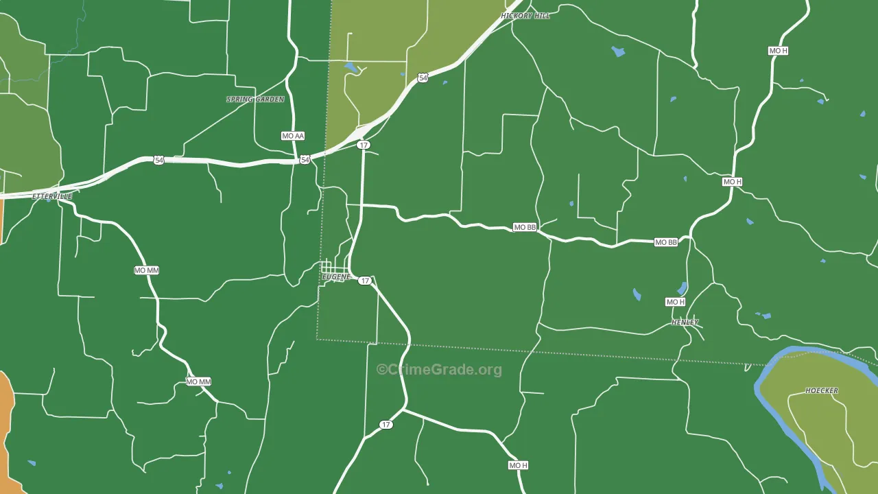 65032, MO Map of Drug-Related Crime Rates