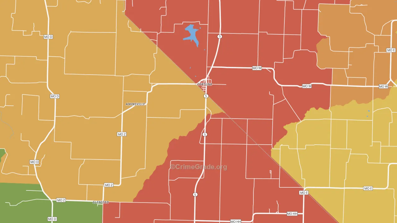 65034, MO Map of Drug-Related Crime Rates