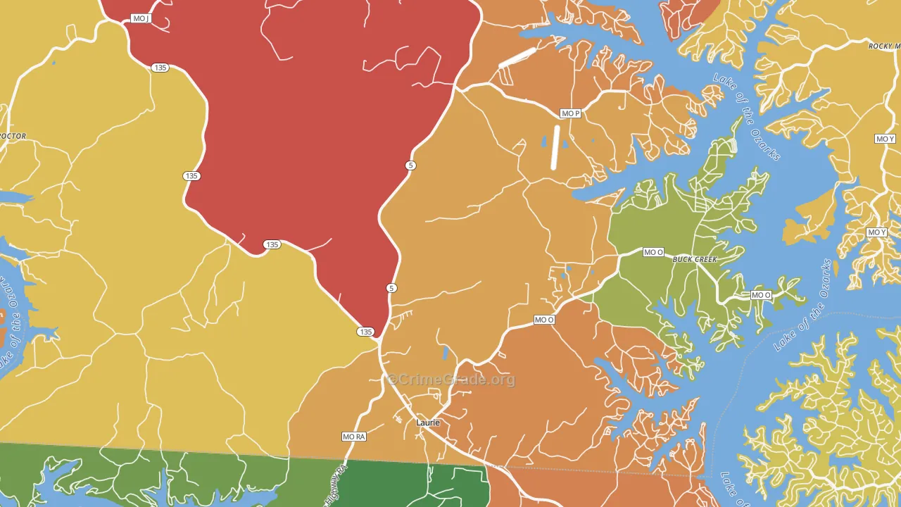 65037, MO Map of Drug-Related Crime Rates