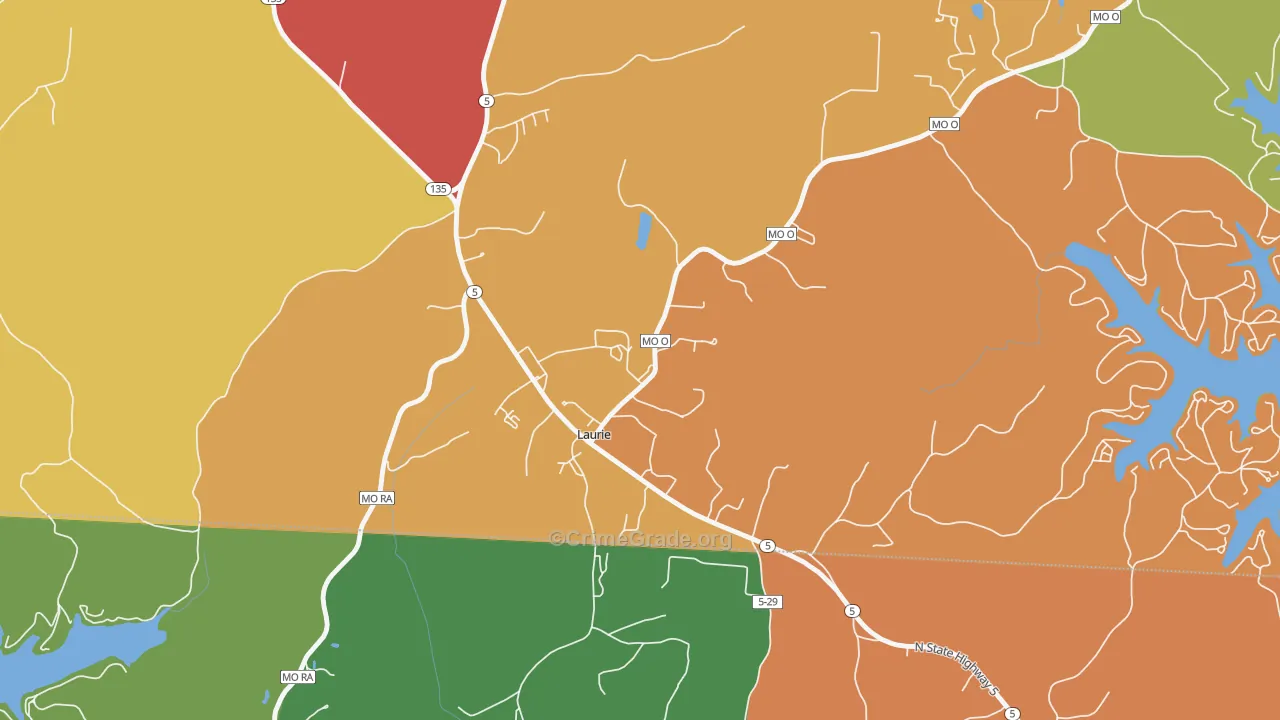 65038, MO Map of Drug-Related Crime Rates