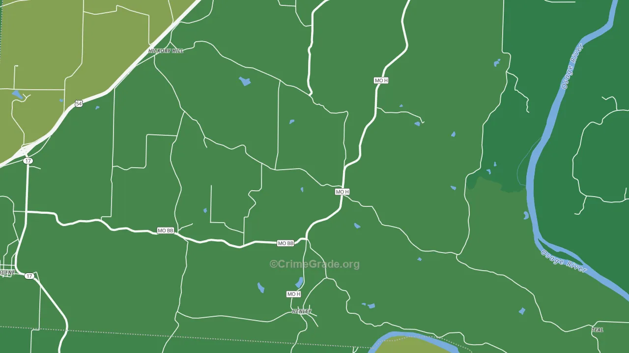 65040, MO Map of Drug-Related Crime Rates
