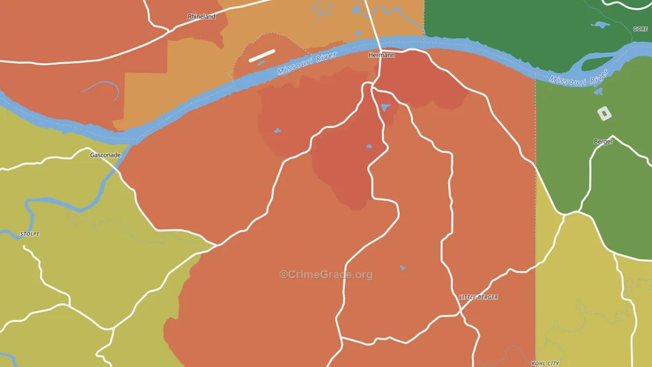 65041, MO Map of Drug-Related Crime Rates