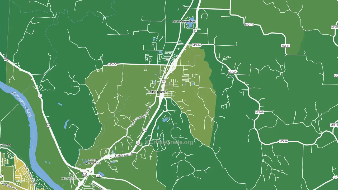 65043, MO Map of Drug-Related Crime Rates