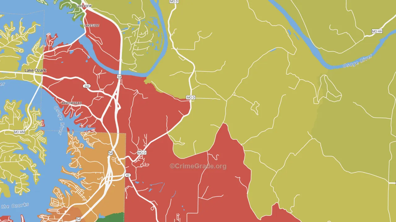 65047, MO Map of Drug-Related Crime Rates