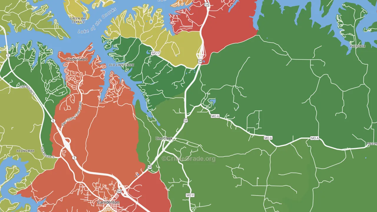 65052, MO Map of Drug-Related Crime Rates