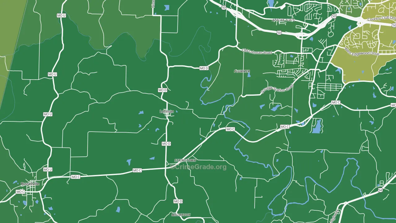 65053, MO Map of Drug-Related Crime Rates