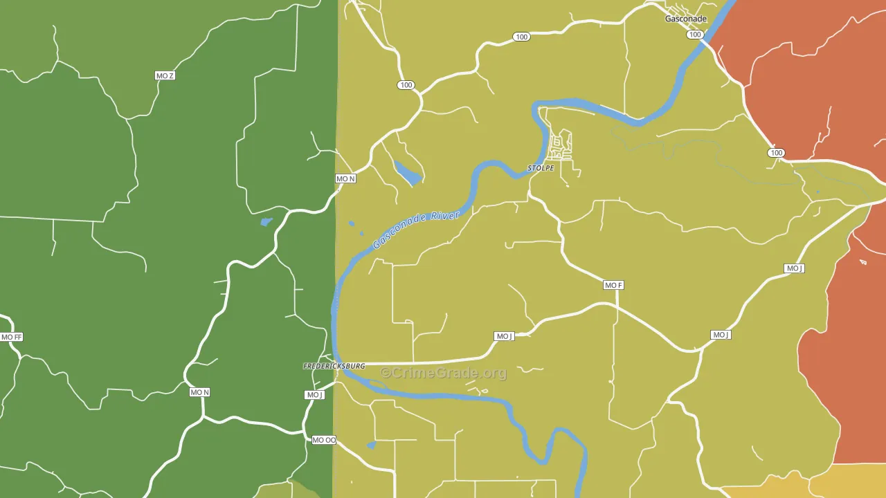 65061, MO Map of Drug-Related Crime Rates