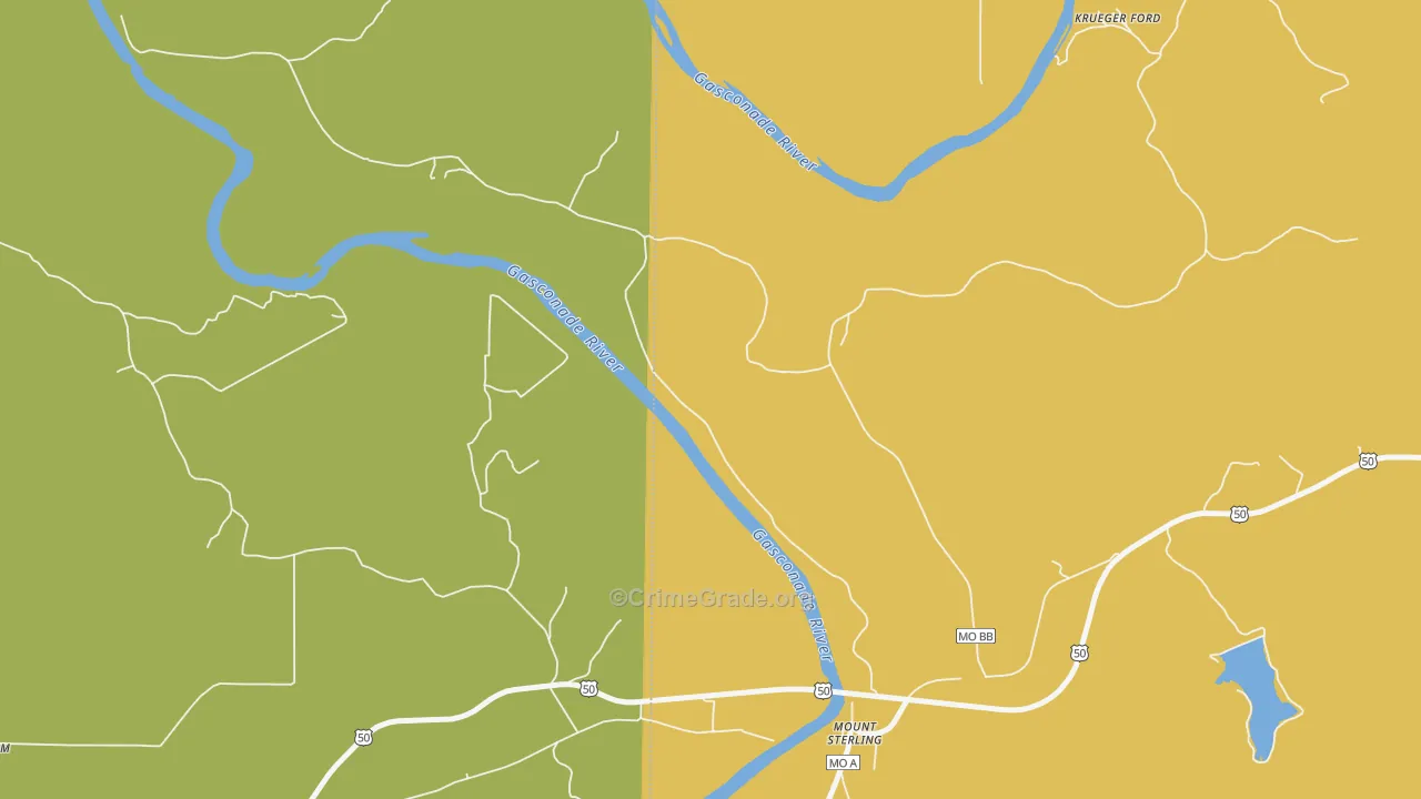 65062, MO Map of Drug-Related Crime Rates