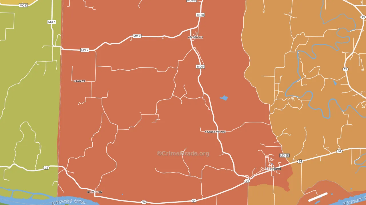 65069, MO Map of Drug-Related Crime Rates