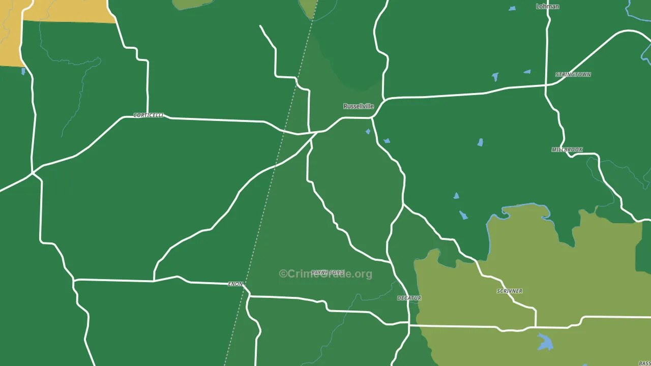 65074, MO Map of Drug-Related Crime Rates