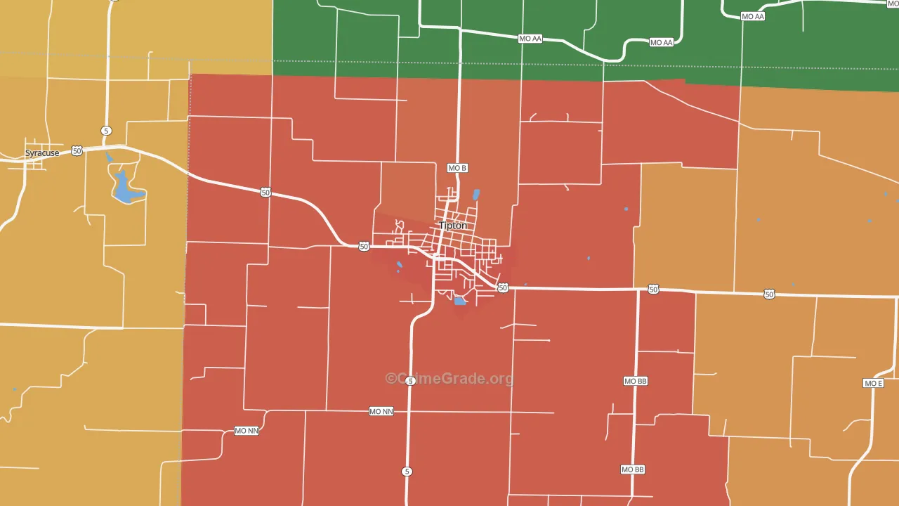 65081, MO Map of Drug-Related Crime Rates
