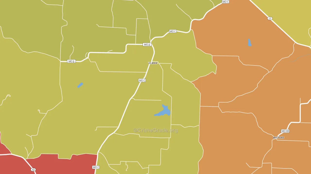 65083, MO Map of Drug-Related Crime Rates