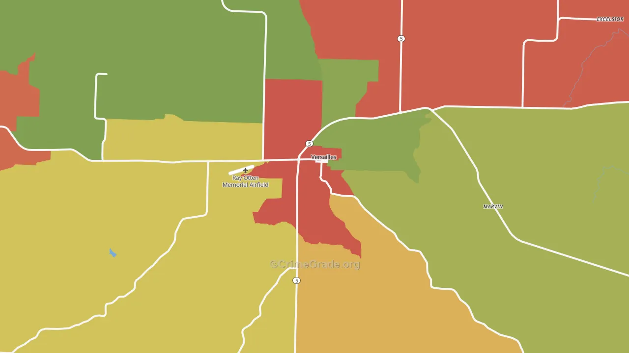 65084, MO Map of Drug-Related Crime Rates
