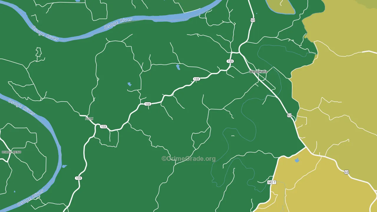65085, MO Map of Drug-Related Crime Rates