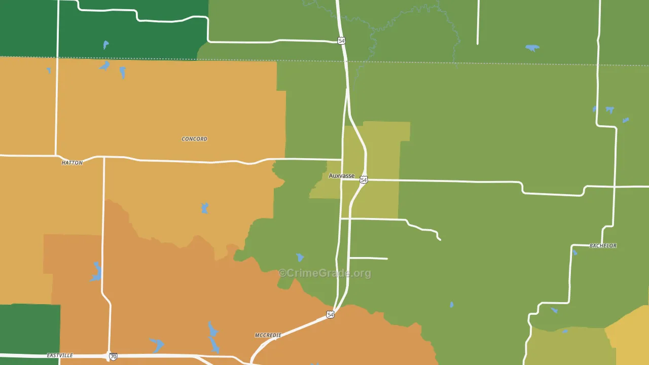 65231, MO Map of Drug-Related Crime Rates