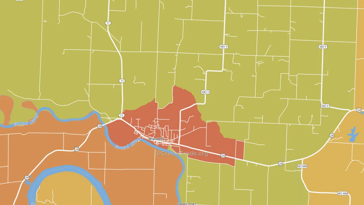 65236, MO Map of Drug-Related Crime Rates