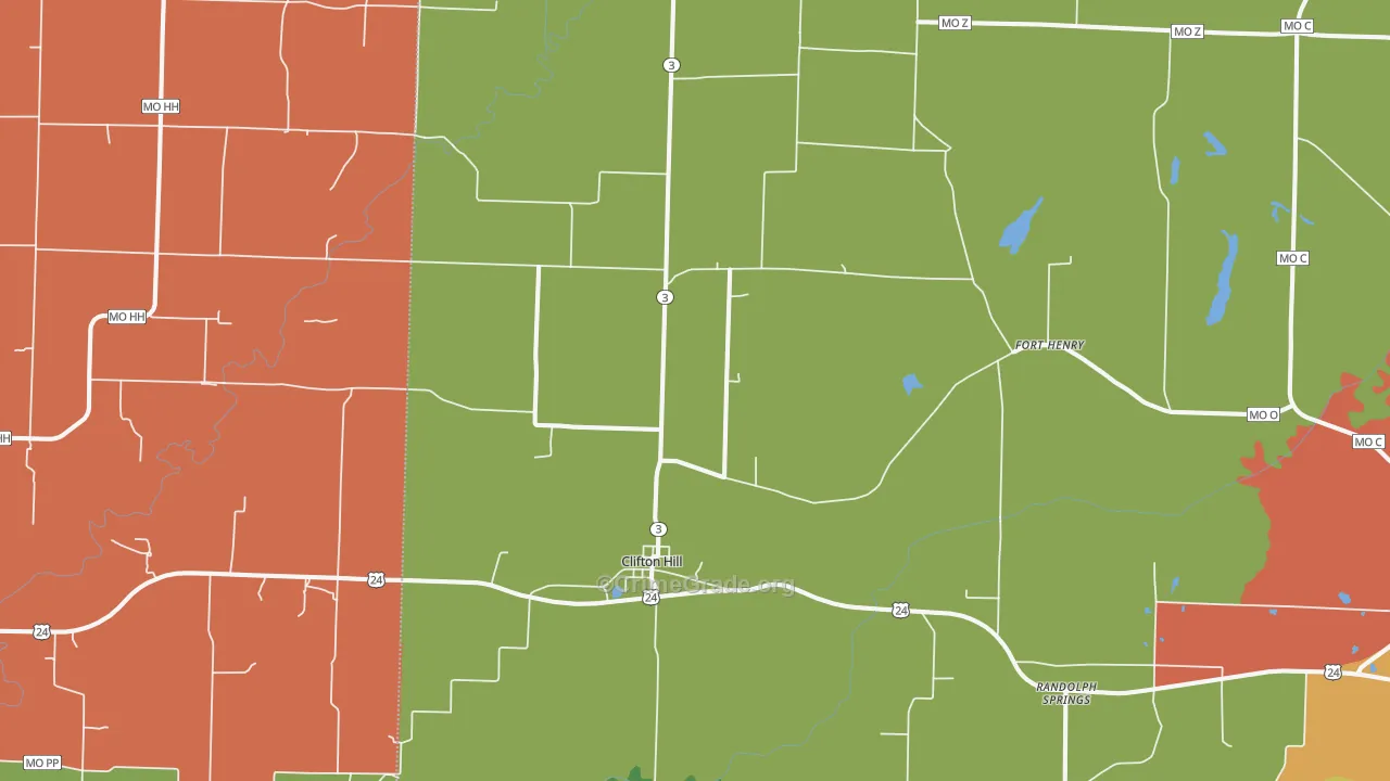 65244, MO Map of Drug-Related Crime Rates