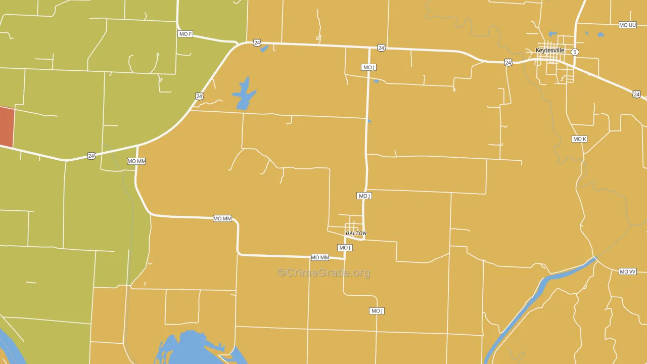 65246, MO Map of Drug-Related Crime Rates