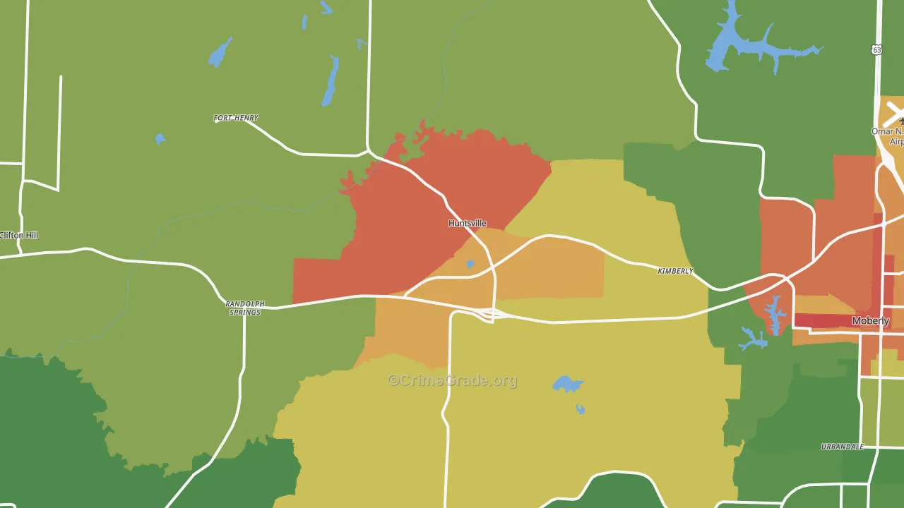 65259, MO Map of Drug-Related Crime Rates