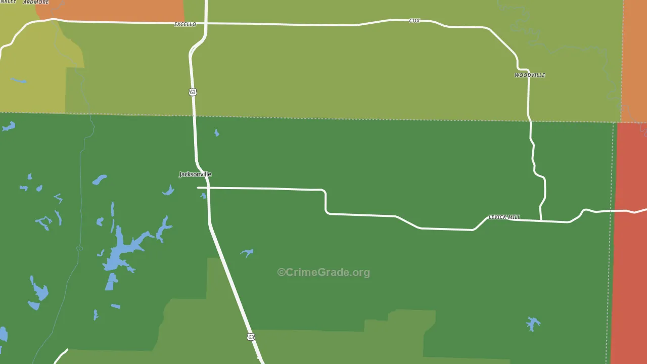 65260, MO Map of Drug-Related Crime Rates
